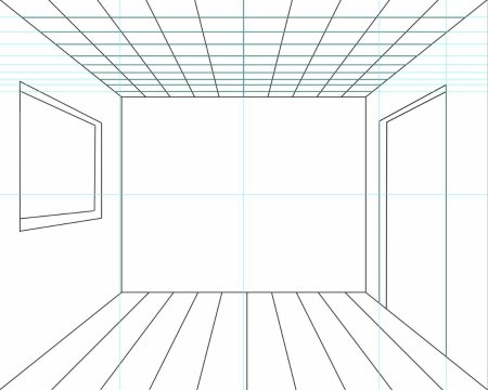 Дизайн комнаты чертеж