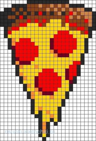 Рисование по клеточкам фрукты