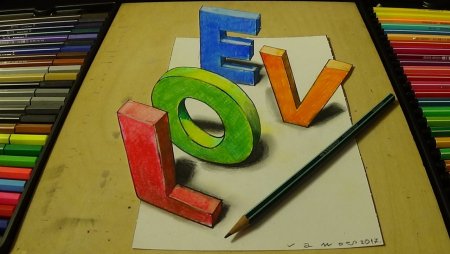 3д буквы на бумаге