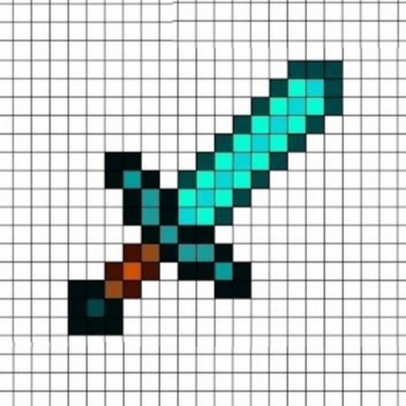Рисунки по клеточкам из МАЙНКРАФТА