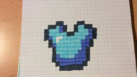 Рисунки по клеточкам в тетради майнкрафт