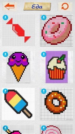 Мини рисунки по клеточкам