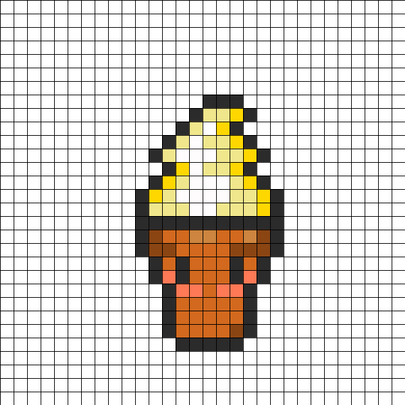 Рисование по клеткам мороженое