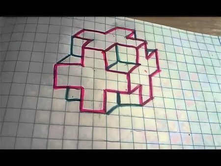 Фигуры по клеточкам в тетради