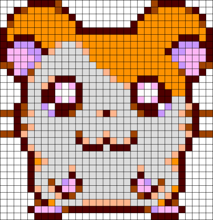 Хамтаро пиксель арт