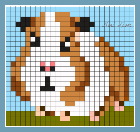 Вышивка крестом по клеткам хомяк