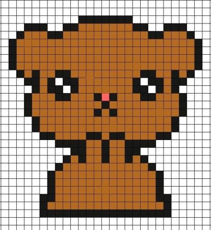 Милые животные по клеточкам маленькие