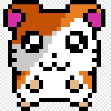 Хамтаро пиксель арт