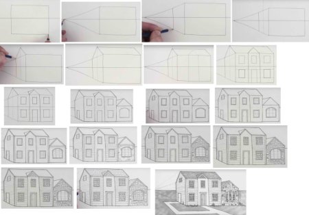 Дом объемный пошагово