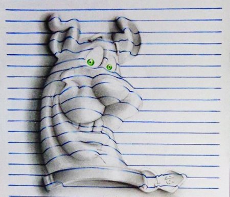 Объемные рисунки по клеткам