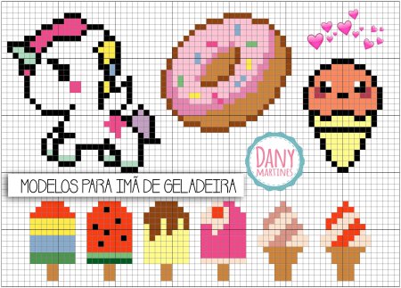 Рисование по клеточкам еда