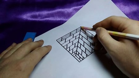 Объемные рисунки по клеткам