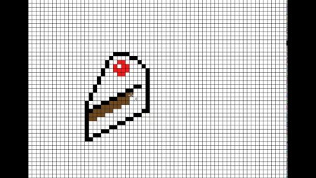 Рисование по клеткам тортик