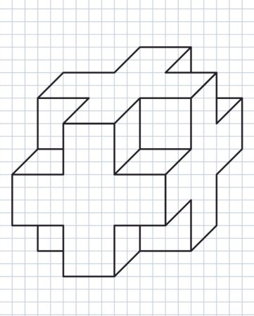 Рисунки иллюзии по клеткам