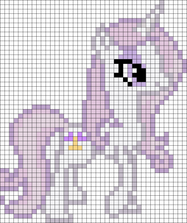 Рисунки по клеткам Единорог