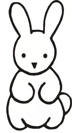 Зайка раскраска для детей