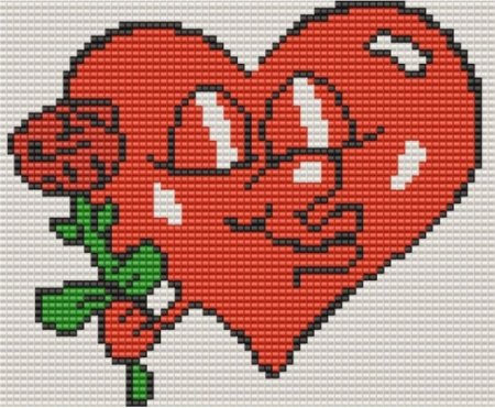 Вышивка на день влюбленных