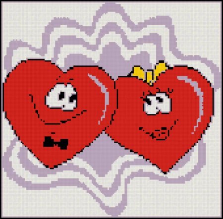 Вышивка крестом день Святого Валентина