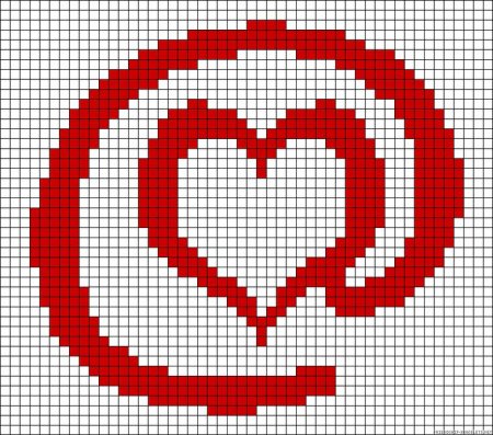 Рисунок для вышивки сердечко
