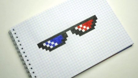 Рисунки по клеточкам очки