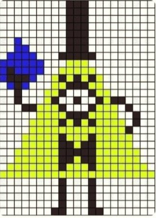 Рисунки по клеточкам Гравити Фолз