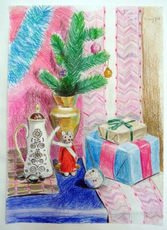 Новогодний натюрморт Елизавета Мелкозерова