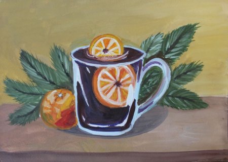 Новогодний натюрморт Елизавета Мелкозерова