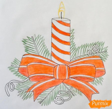 Новогодний натюрморт гуашью для детей