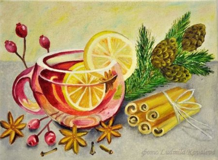 Новогодний натюрморт раскраска