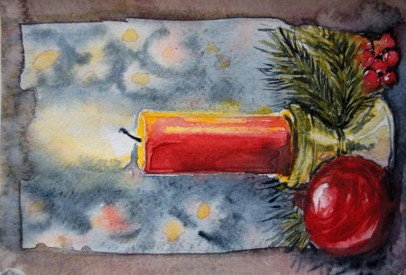 Новогодний натюрморт Елизавета Мелкозерова