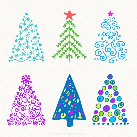 Способы рисования елки для детей
