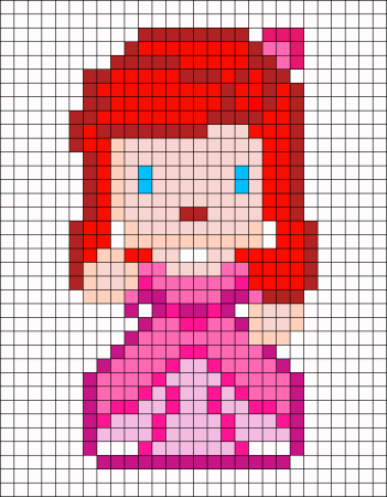 Рисунки по клеточкам девочки