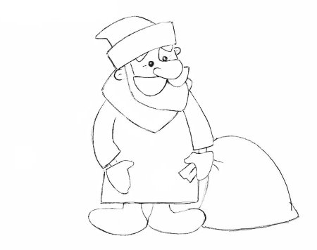 Дед Мороз для срисовки