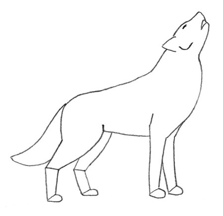 Волк для рисования