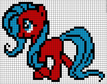 По клеточкам лошадки пони