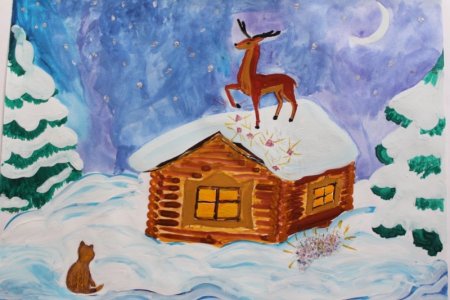 Зимние рисунки для срисовки