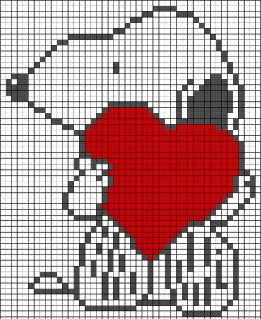 Рисунки по клеточкам сердце