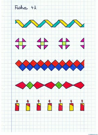 Узоры по клеточкам в тетради