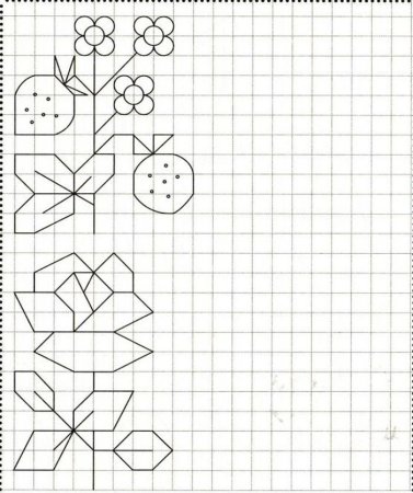 Узоры в тетрадку в клетку