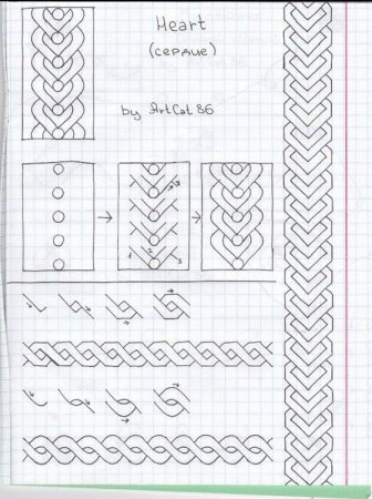 Узоры по клеточкам в тетради