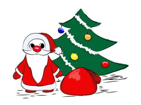 Детские рисунки на новый год