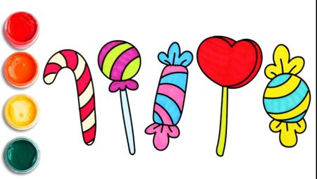 Рисунки для срисовки конфеты