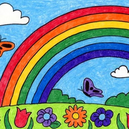 Радуга карандашом