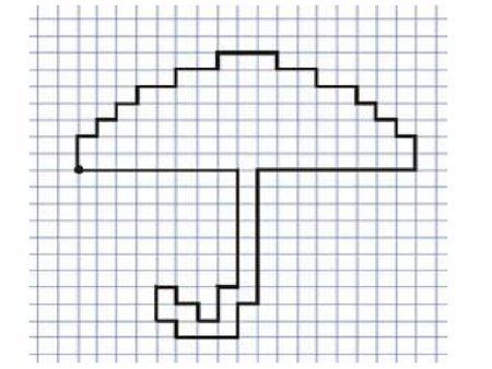 Графический диктант зонт для дошкольников