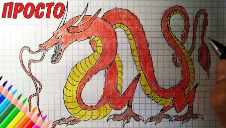 Рисунки для начинающих дракон