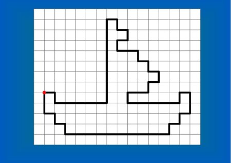 Математический диктант для дошкольников по клеточкам 5-6 лет кораблик