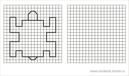Клеточки для графического диктанта
