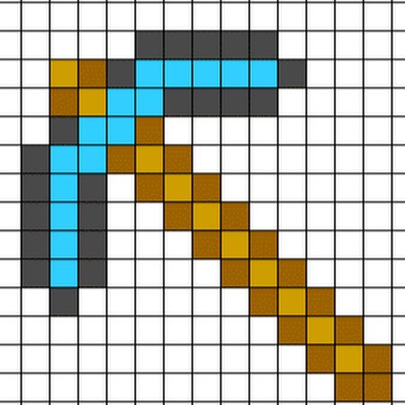 Рисование по клеточкам из МАЙНКРАФТА