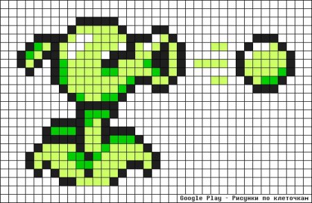 КРИПЕР по клеточкам в тетради