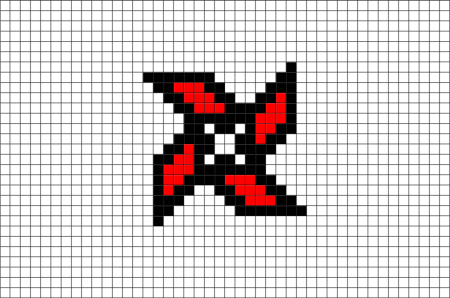 Солнце по клеточкам в тетради маленькие